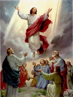 Jesus ascending to Heaven